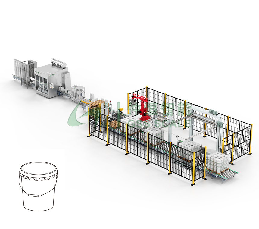  10~30kg花籃鐵桶全自動(dòng)灌裝生產(chǎn)線 